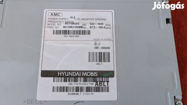 KIA cewd JD gyári fejegység