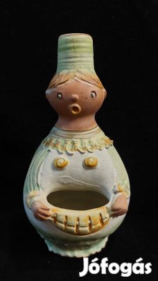 KISS Roóz Ilona kerámia szobor, 18 cm