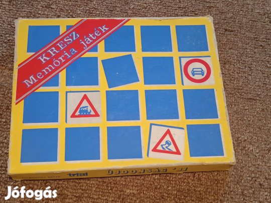 KRESZ memória játék, retro, eredeti kiadás