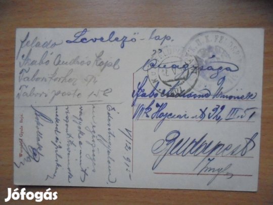 KUK 1.V.H. Katona Baka Fronton MEG Sebesült Levele