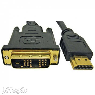 Kábel : DVI (apa) / HDMI (apa) 2.5m - Aranyozott (_)