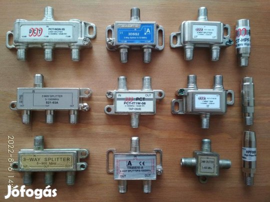 Kábel tv elosztók, közösítők, tartozékok