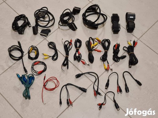 Kábelcsomag (Scart, RCA - hang és képkábelek)
