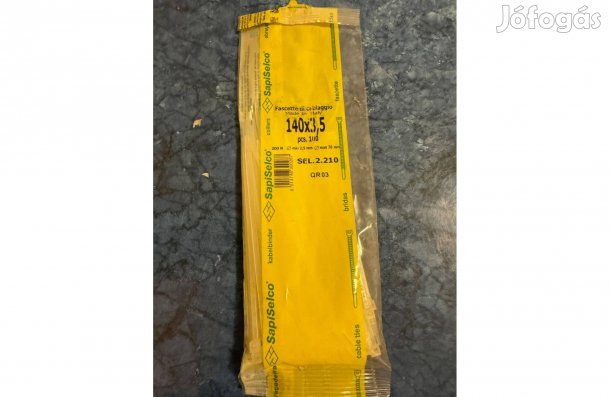 Kábelkötegelő 140x3,5mm fehér