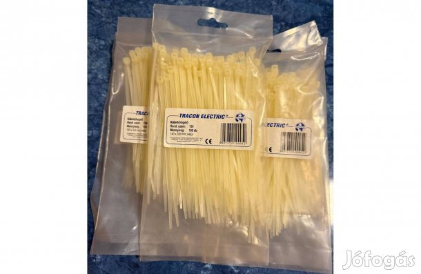 Kábelkötegelő 140x3,6mm fehér Tracon
