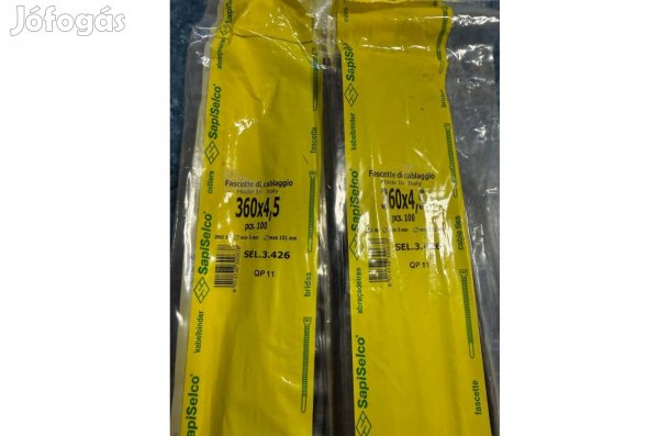 Kábelkötegelő 360x4,5mm fekete