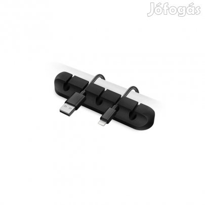 Kábelrendező íróasztalhoz, öntapadó fekete CM2 LVN System LV0175