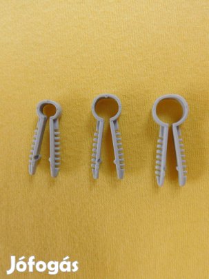 Kábelrögzítő műanyag bilincs 7-8 mm, falba fúrható, 3 méretben létezik