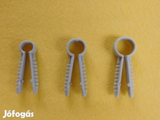 Kábelrögzítő műanyag bilincs 9-10 mm, falba fúrható 3 méretben létezik