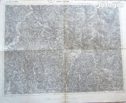 Kabola Polynana Gyertyánliget régi térkép 1877