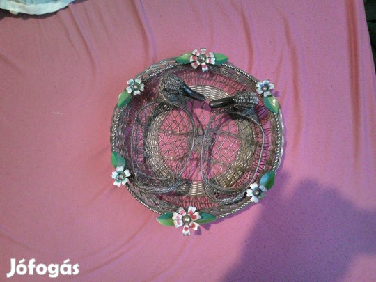 Kacsa asztali kosár, dísz