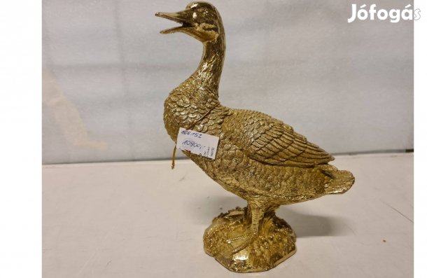Kacsa figura , szobor arany színben 27 cm