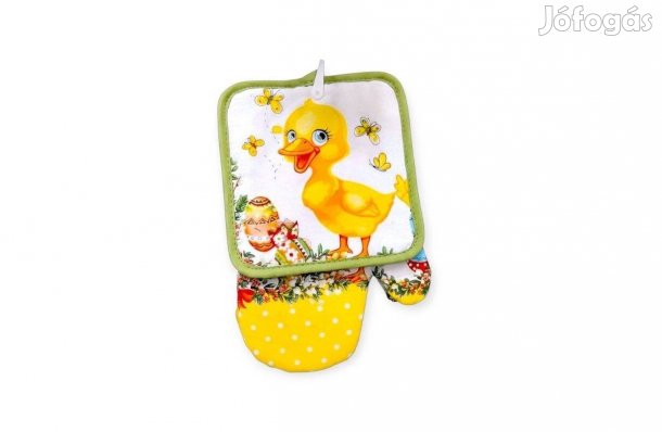 Kacsás-pillangós edényfogó kesztyű szalvétával 2 db-os szett