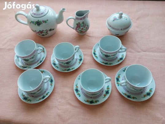 Kahla (GDR) 17 részes teás készlet