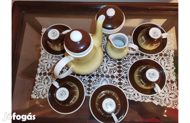 Kahla porcelán kávéskészlet, hibátlan. Made in GDR