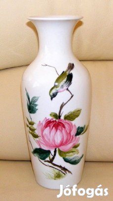 Kaiser porcelán virágos, madaras váza