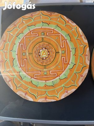 Kalacsakra mandalát (azaz az "Idő kerekét") ábrázoló kép