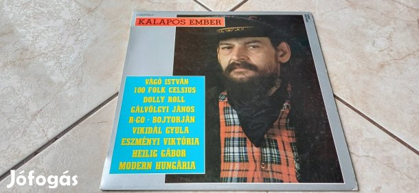 Kalapos ember bakelit hanglemez