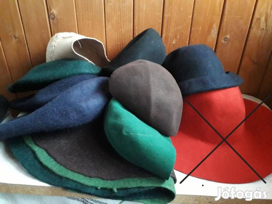 Kalaptompok vegyesen, alapanyag, kellék