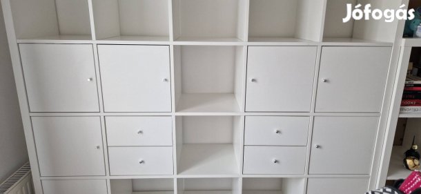 Kallax 5x5 + ajtók + fiók - jó állapot, lapra szerelve