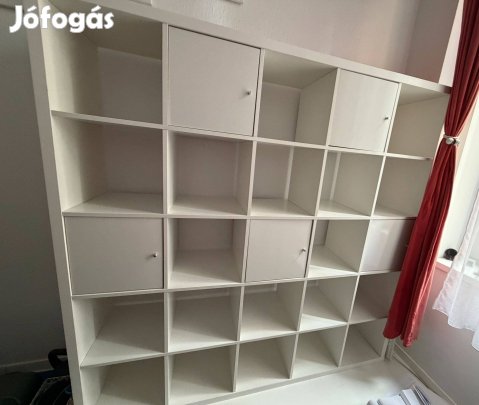 Kallax Polcos elem fehér 5x5 182x182 cm 5db betétajtóval eladó