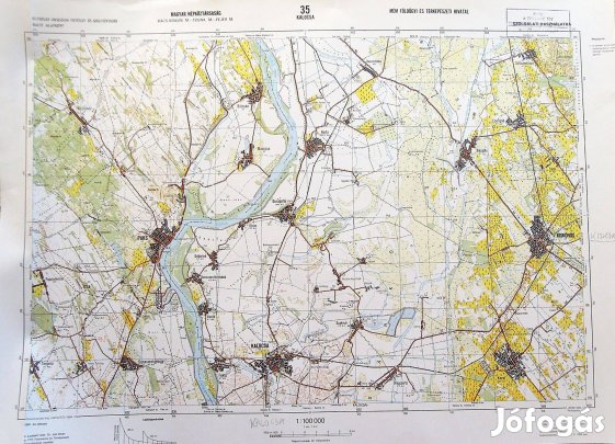 Kalocsa Paks Kiskőrös térkép 1980