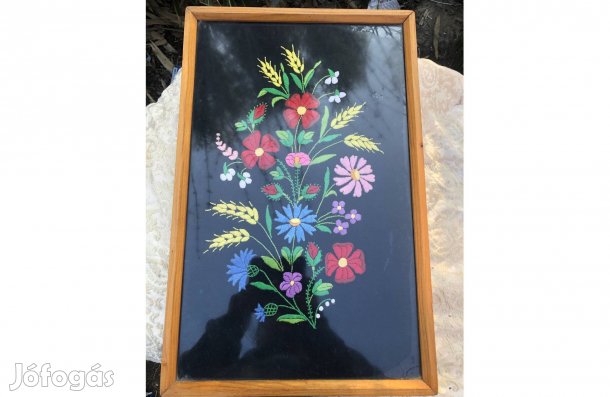 Kalocsai hímzés falikép fa keretben 5000 Ft