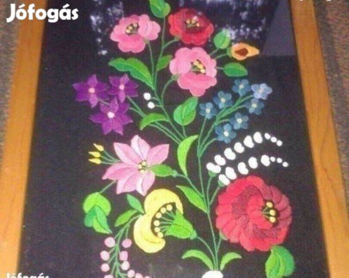 Kalocsai kézimunka hímzett kép