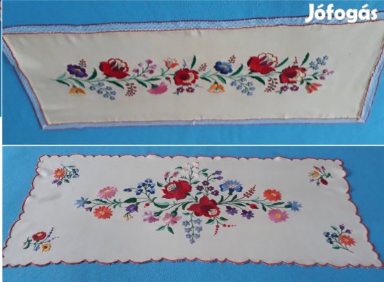 Kalocsai kézzel hímzett asztali futó 2 db