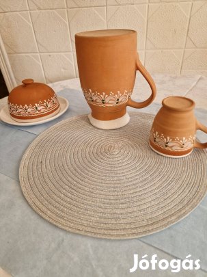 Kalocsai minta mázas reggeliző készlet