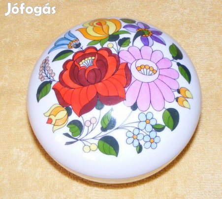 Kalocsai porcelán bonbonier, dobozka