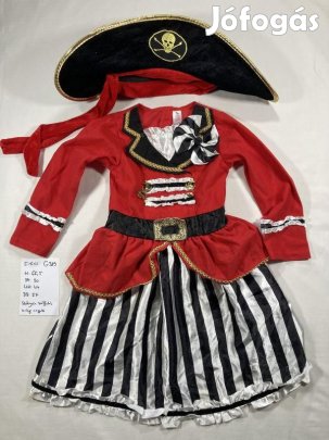 Kalóz jelmez, lány kalóz jelmez G389