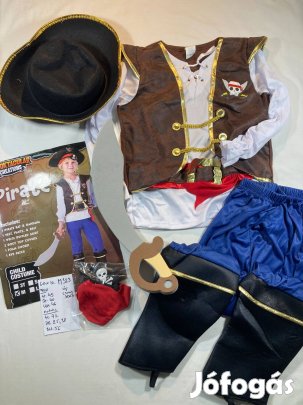 Kalóz jelmez, új 6-8 év M323
