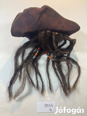 Kalóz kalap, Jack Sparrow kalap, kalóz jelmez kalap új, M244