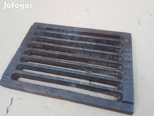 Kályha rács tűzrács rostély 27 x 19 cm erősített