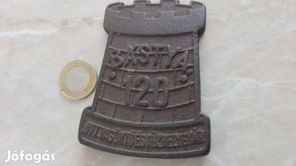 Kályha védjegy "Bástya" régi öntötvas szép db