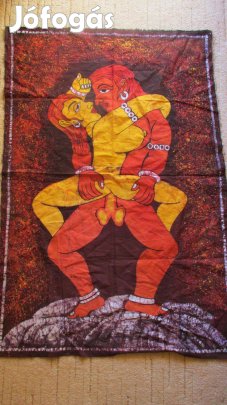 Kama Szutra színes batikolt kép