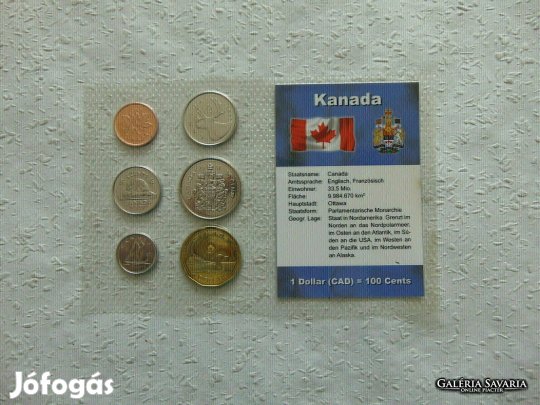 Kanada 6 darab érme bliszterben Kép szerint