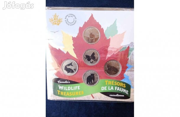Kanada vadkincsei 5 db érme