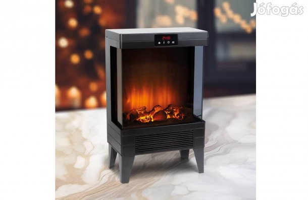 Kandalló Elektromos - 180° - hősugárzó + LED - 37 x 22 x 56 cm