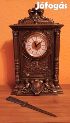 Kandallóóra. Asztali óra. Új, hibátlan. 32x20x8 cm