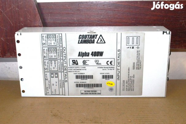 Kapcsolóüzemű tápegység 5 kimenet 400W 5Vdc 8Vdc 15Vdc 24Vdc ( 6988 )