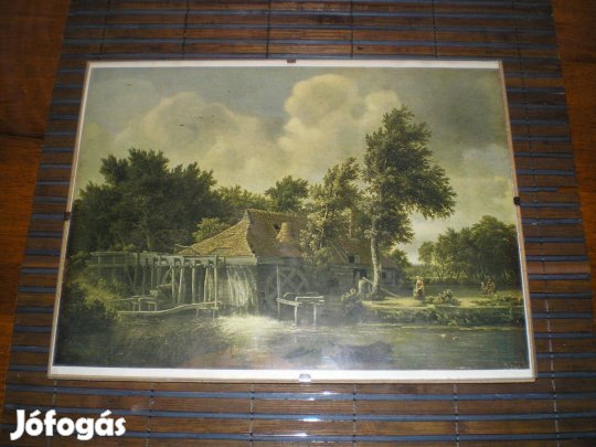 Kapcsos képtartó fali kép házikóval