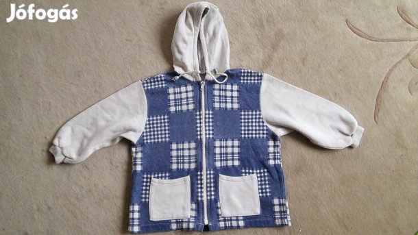 Kapucnis cipzáras gyerek felső pulóver pulcsi 104 fiú 104-es