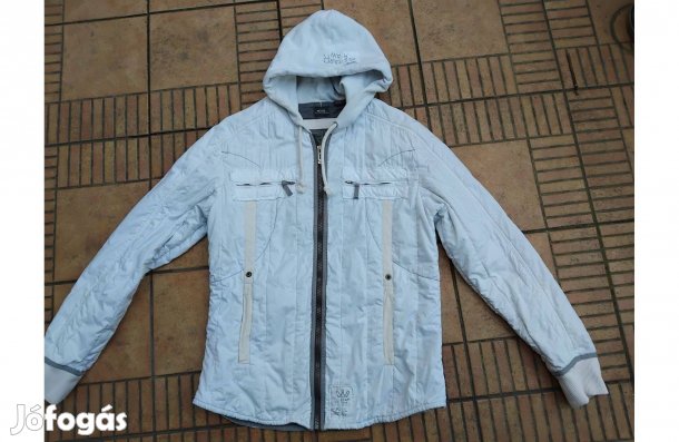 Kapucnis fehér kabát XL XXL