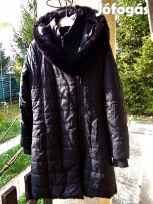 Kapucnis könnyű fekete Sancred kabát S