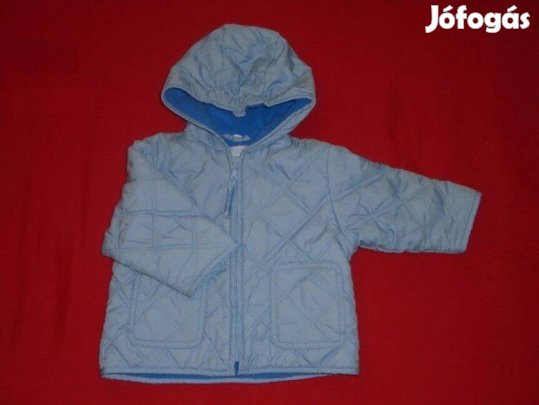 Kapucnis polár béléses tavaszi dzseki 3-6 hó (méret 68) kék