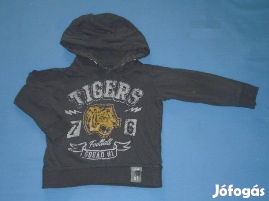 Kapucnis tigris mintás hosszú ujjú felső 12-18 hó (méret 86)