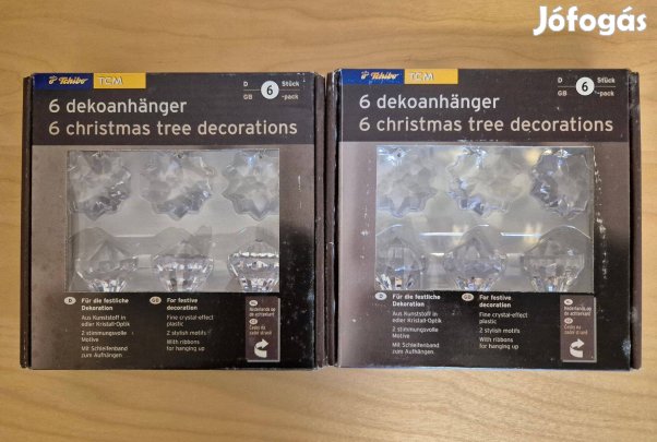 Karácsonyfadísz, Tchibo, kristály hatású műanyag