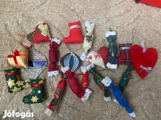 Karácsonyfadísz csomag, handmade